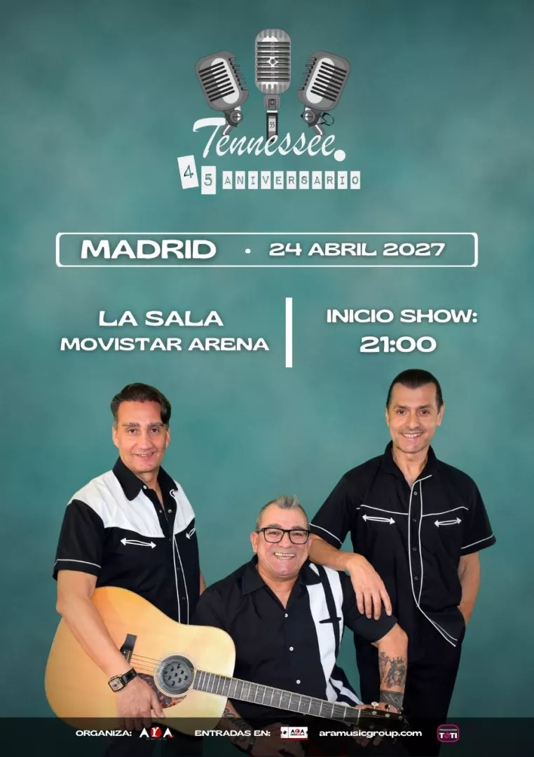 Cartel del evento Tennessee- 45 Aniversario